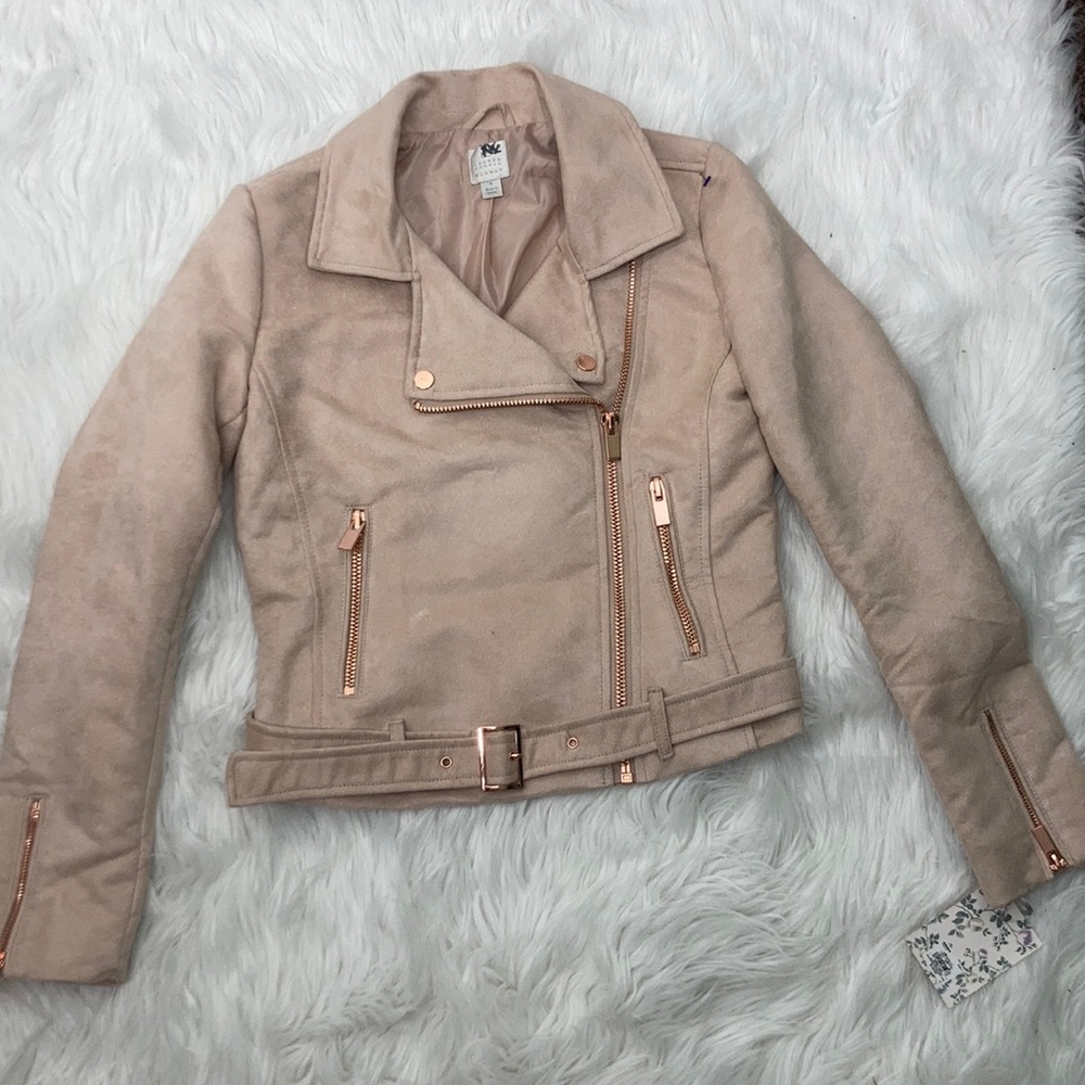 Lauren Conrad runway suede jacket NWT